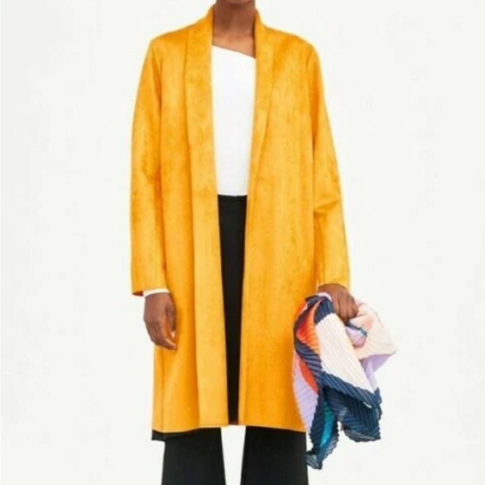 New with Tag! 
Zara Vibrant Orange Trench Coat
Size Small. Never worn.